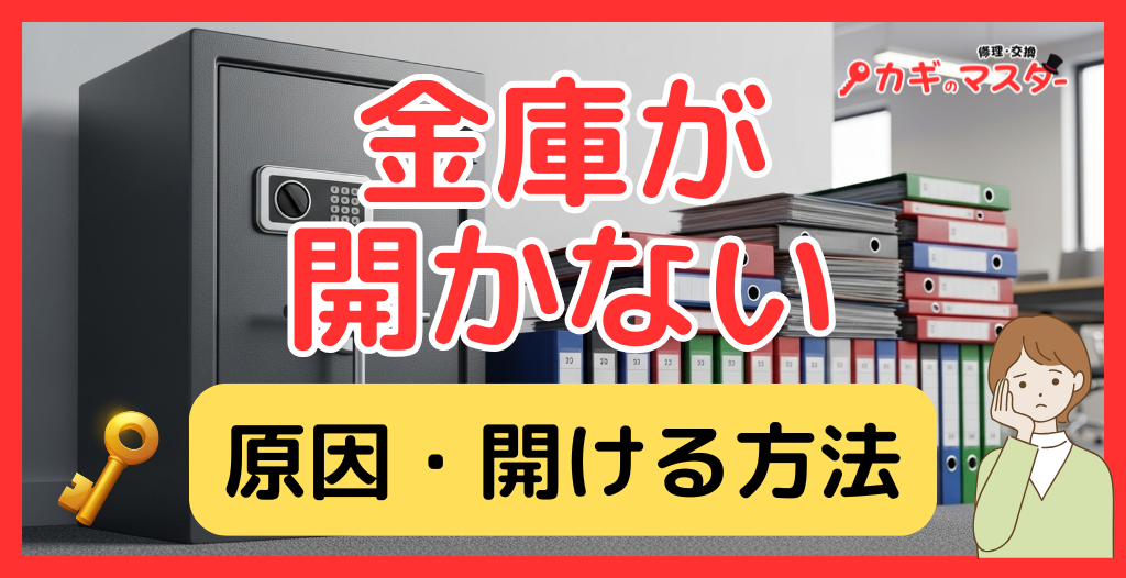 金庫が開かない原因と開ける方法　自分でできる対処法・費用相場・注意点を徹底解説